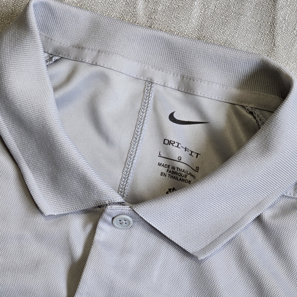 Nike Dri-FIT Liberty Bowl Men's Gray Polo Golf Shirt Moisture Wicking L